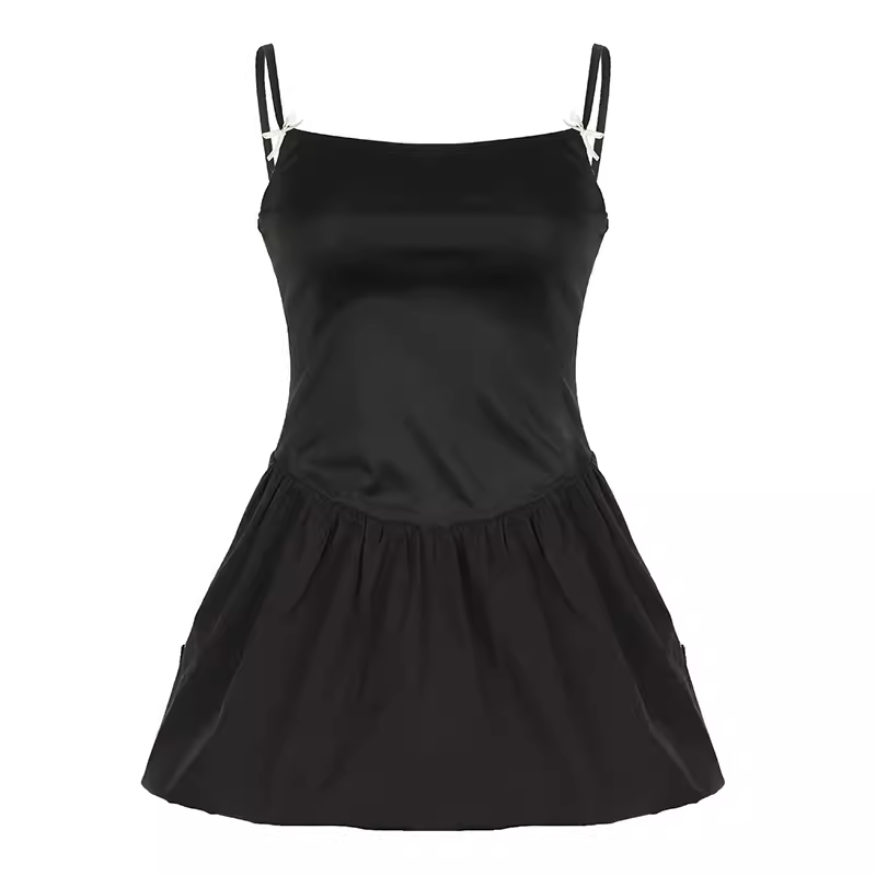 Black A-line Mini Dress