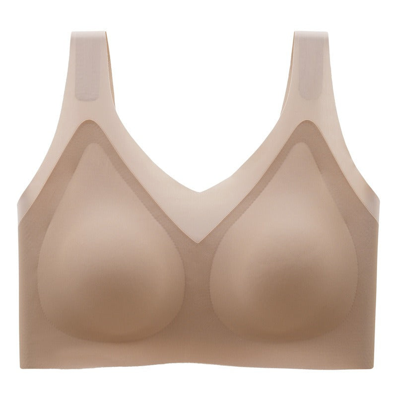 Seamless Latex Push Up Bra With Pads