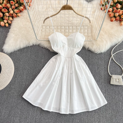 A-line White Mini Dress