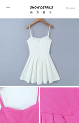 A-line White Party Dress