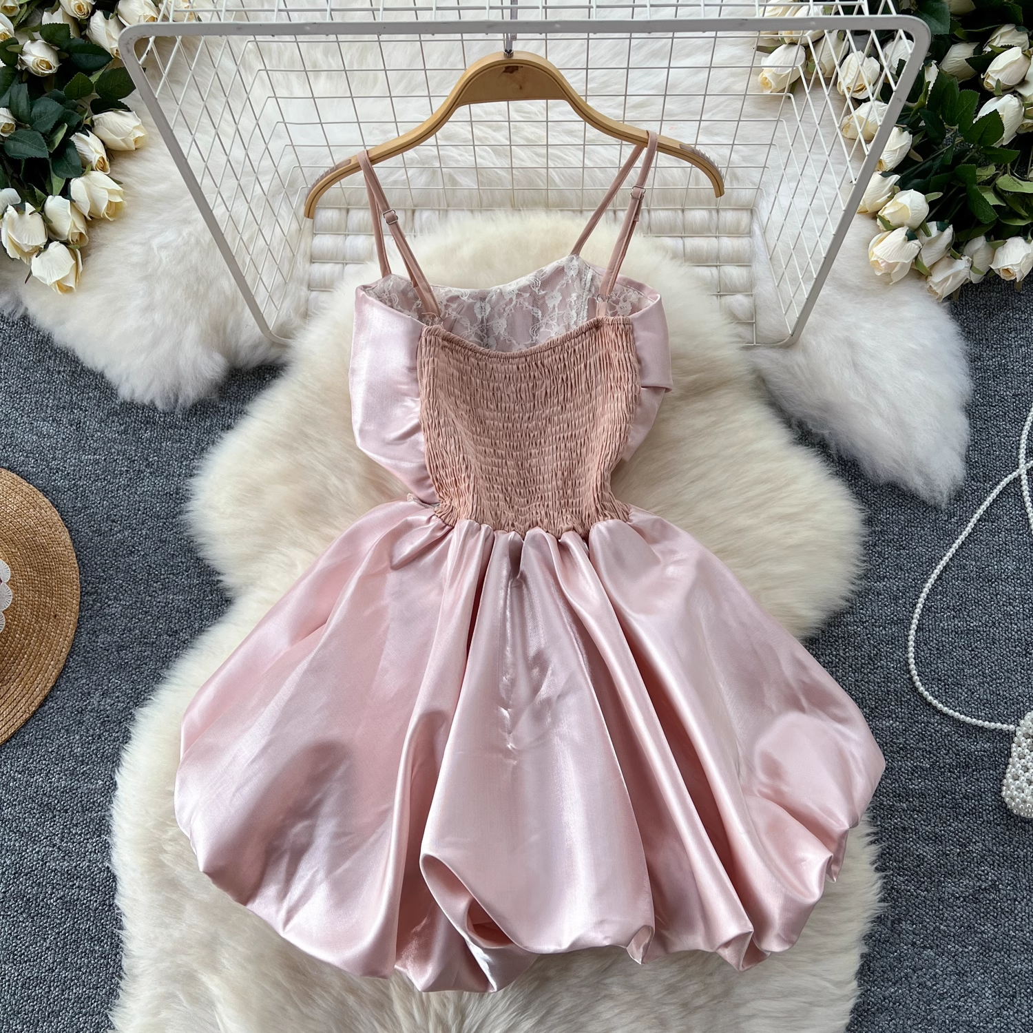 A-line Pink Party Dress