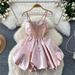 A-line Pink Party Dress