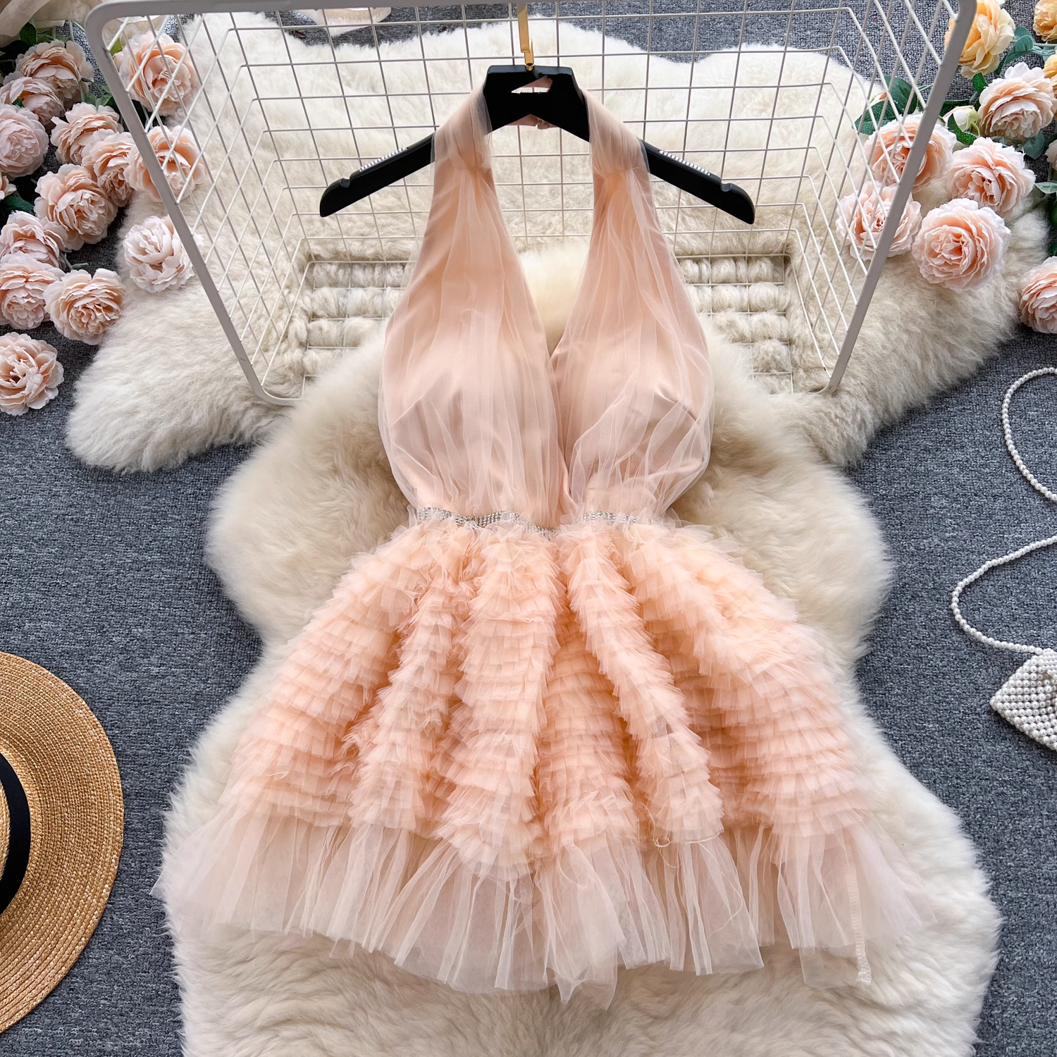 Women's summer halter neck dress