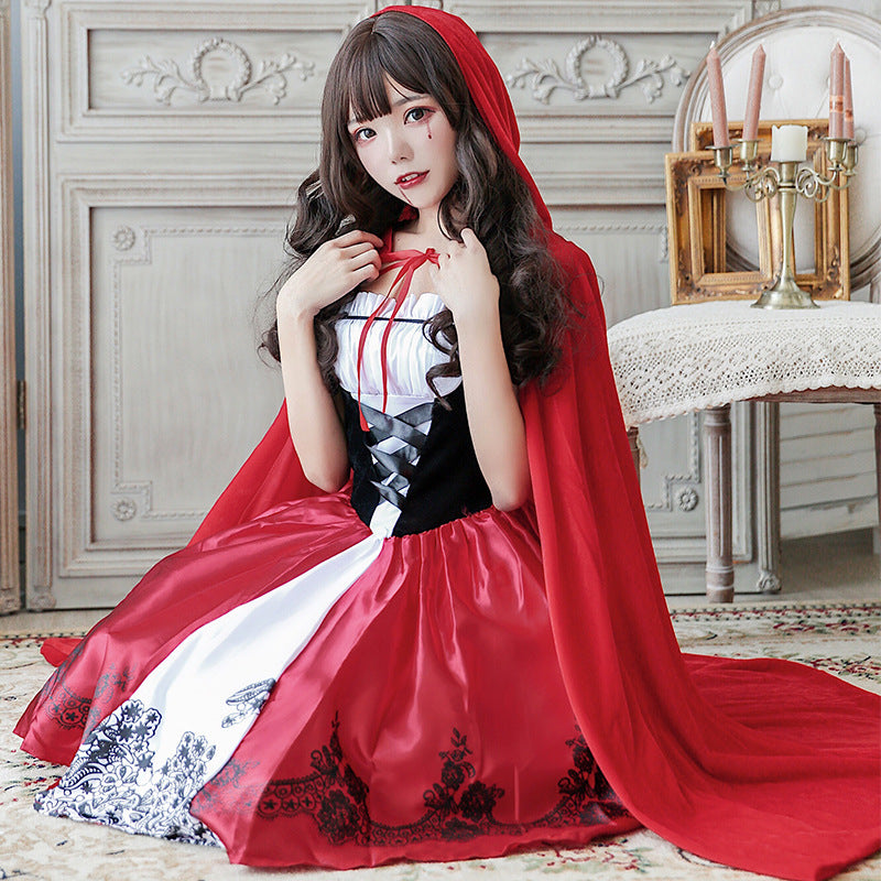 Red Riding Hood Cosplay Costume Halloween Dress