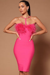 Low-Cut Halter Neck Dress