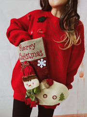 Christmas Sweater With Stocking Detail