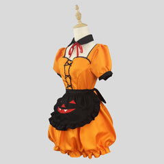 Halloween Pumpkin Maid Dress COSPLAY Lolita Cute Anime  Dress