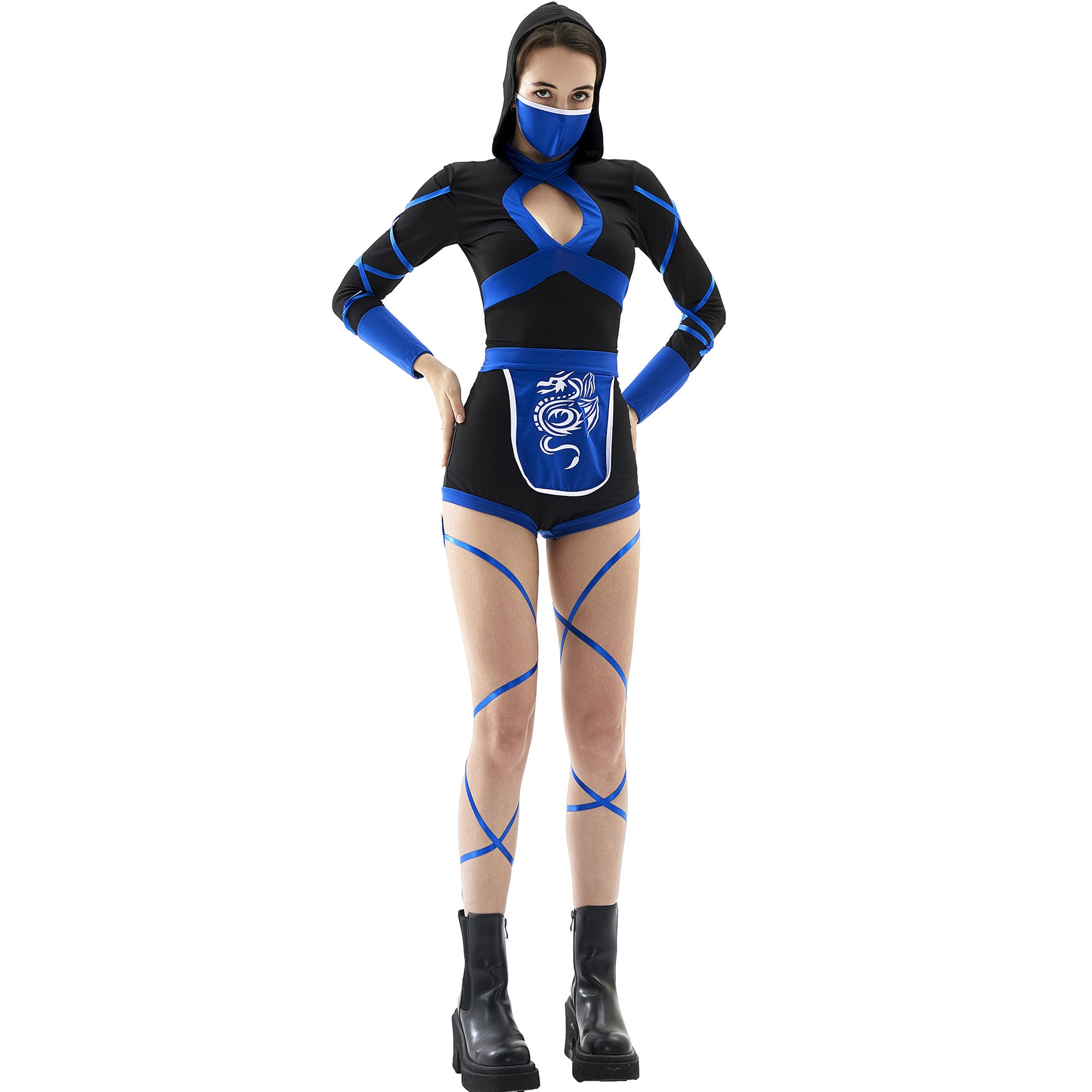 Halloween Ninja Jumpsuit Outfit Carnival Party Cosplay Costume