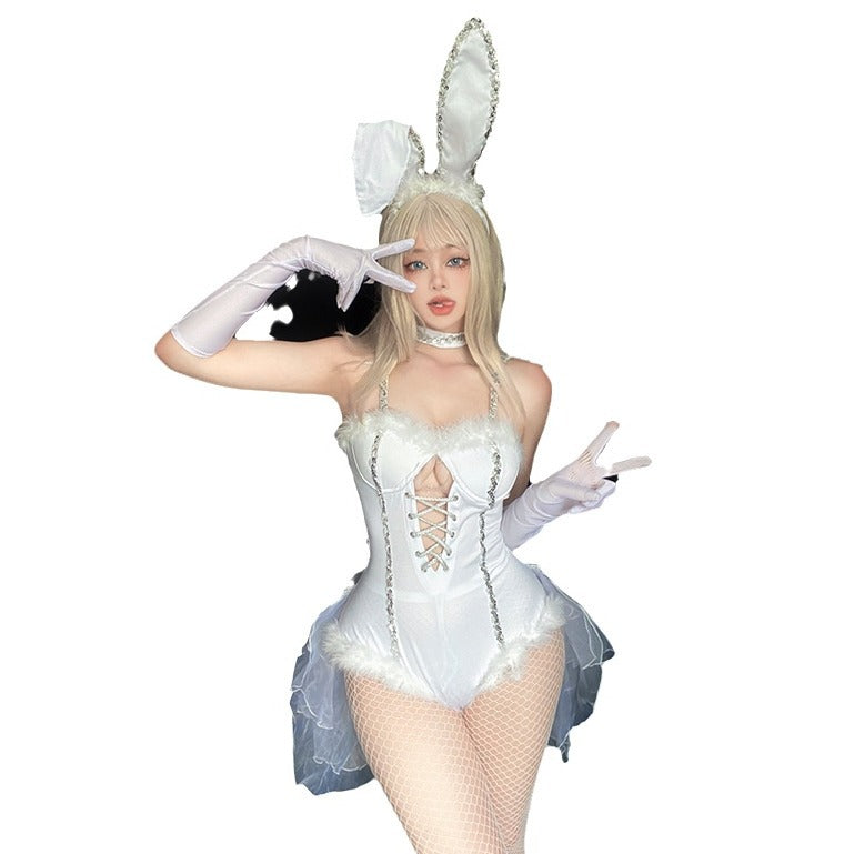 Christmas Halloween Bride Bunny Cosplay Bodysuit