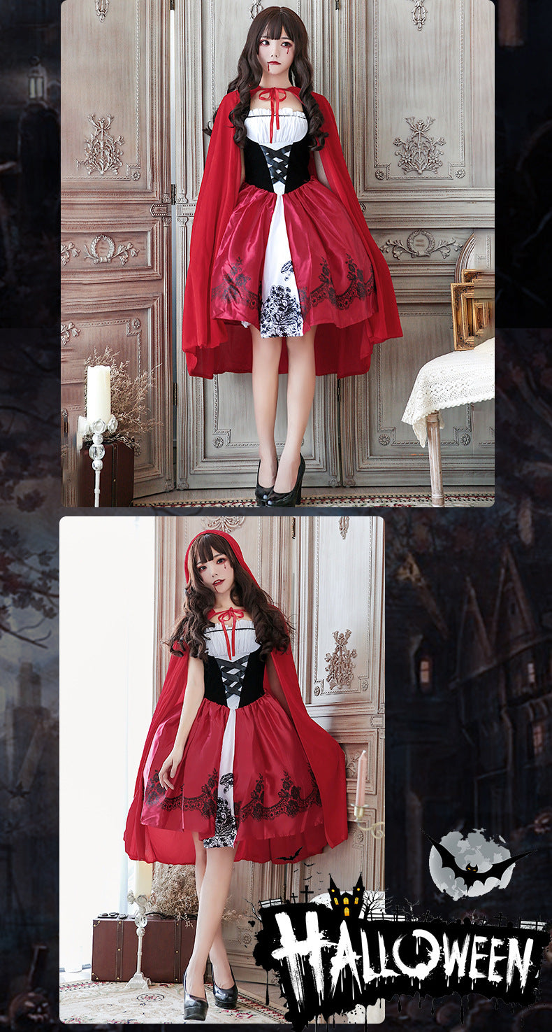 Red Riding Hood Cosplay Costume Halloween Dress