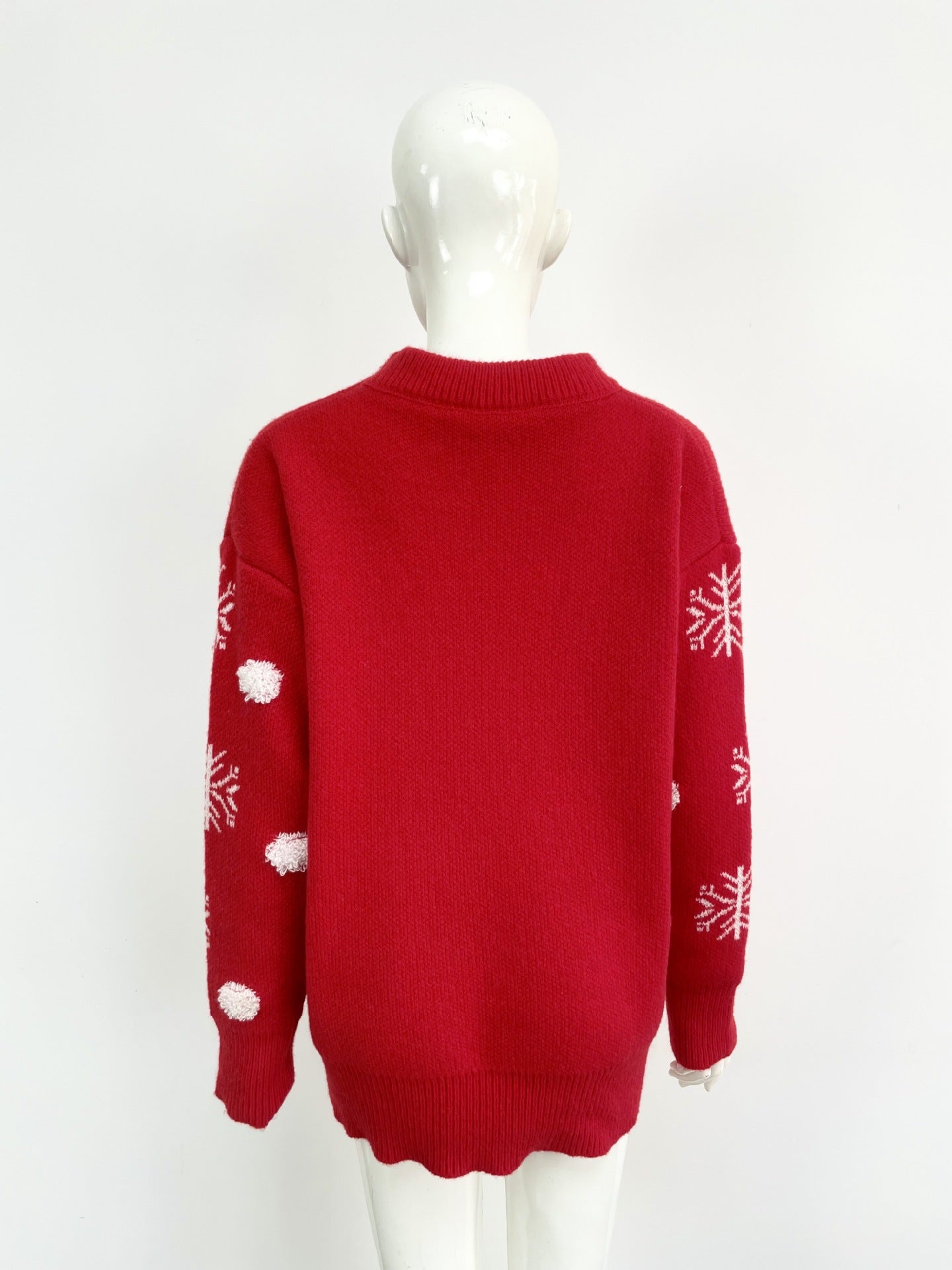 Textured reindeer Christmas Sweater