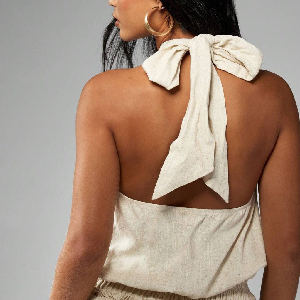 Sleeveless Cinched-Waist Elegant Dress