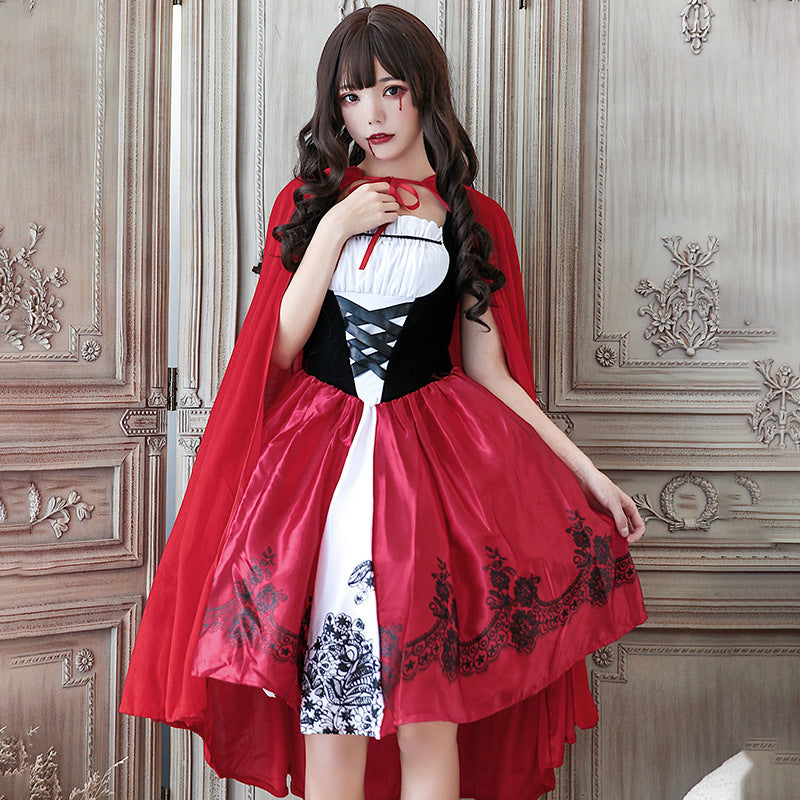 Red Riding Hood Cosplay Costume Halloween Dress