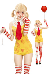 Halloween Costume Anime Game Character Cosplay Yellow Striped Jumpsuit