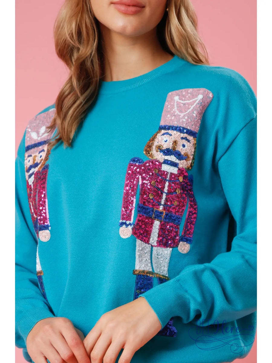 Christmas Sequin Embroidered Sweatshirt