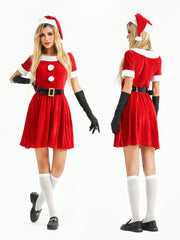 Vestido rojo de cosplay navideño