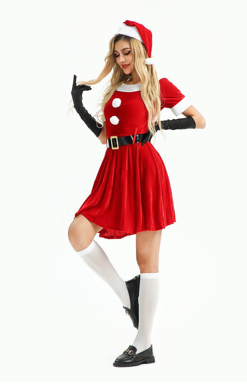 Vestido rojo de cosplay navideño