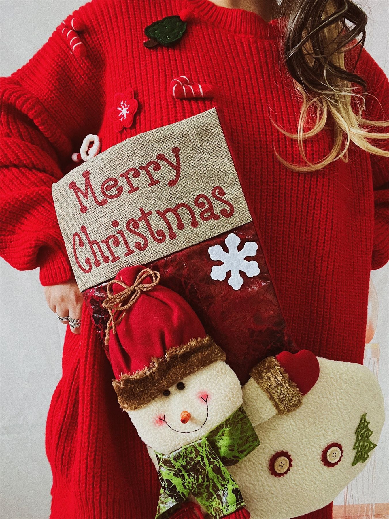 Christmas Sweater With Stocking Detail