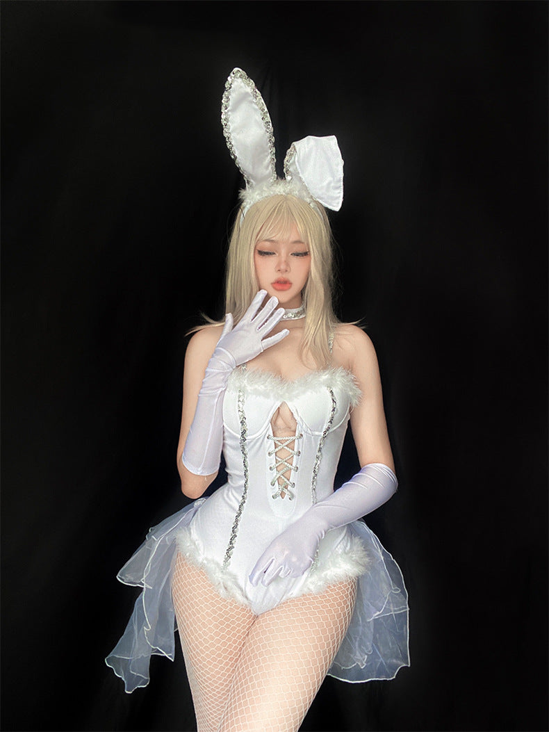 Christmas Halloween Bride Bunny Cosplay Bodysuit