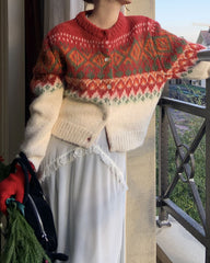 Weihnachten gestrickte Strickjacke Pullover Jacke