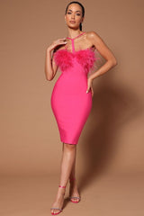Low-Cut Halter Neck Dress