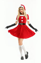 Vestido rojo de cosplay navideño