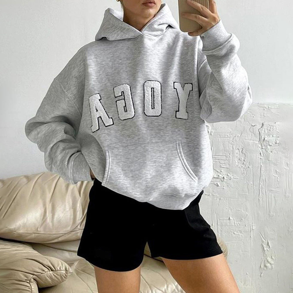 Embroidered Hooded Sweatshirt