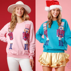 Christmas Sequin Embroidered Sweatshirt