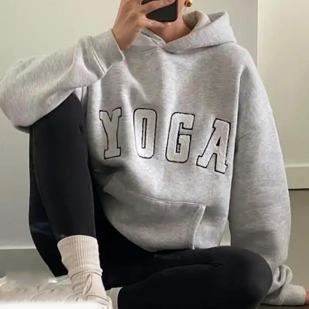 Embroidered Hooded Sweatshirt