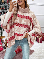 Rollkragenpullover mit Weihnachtsmotiv