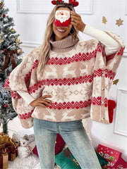 Rollkragenpullover mit Weihnachtsmotiv