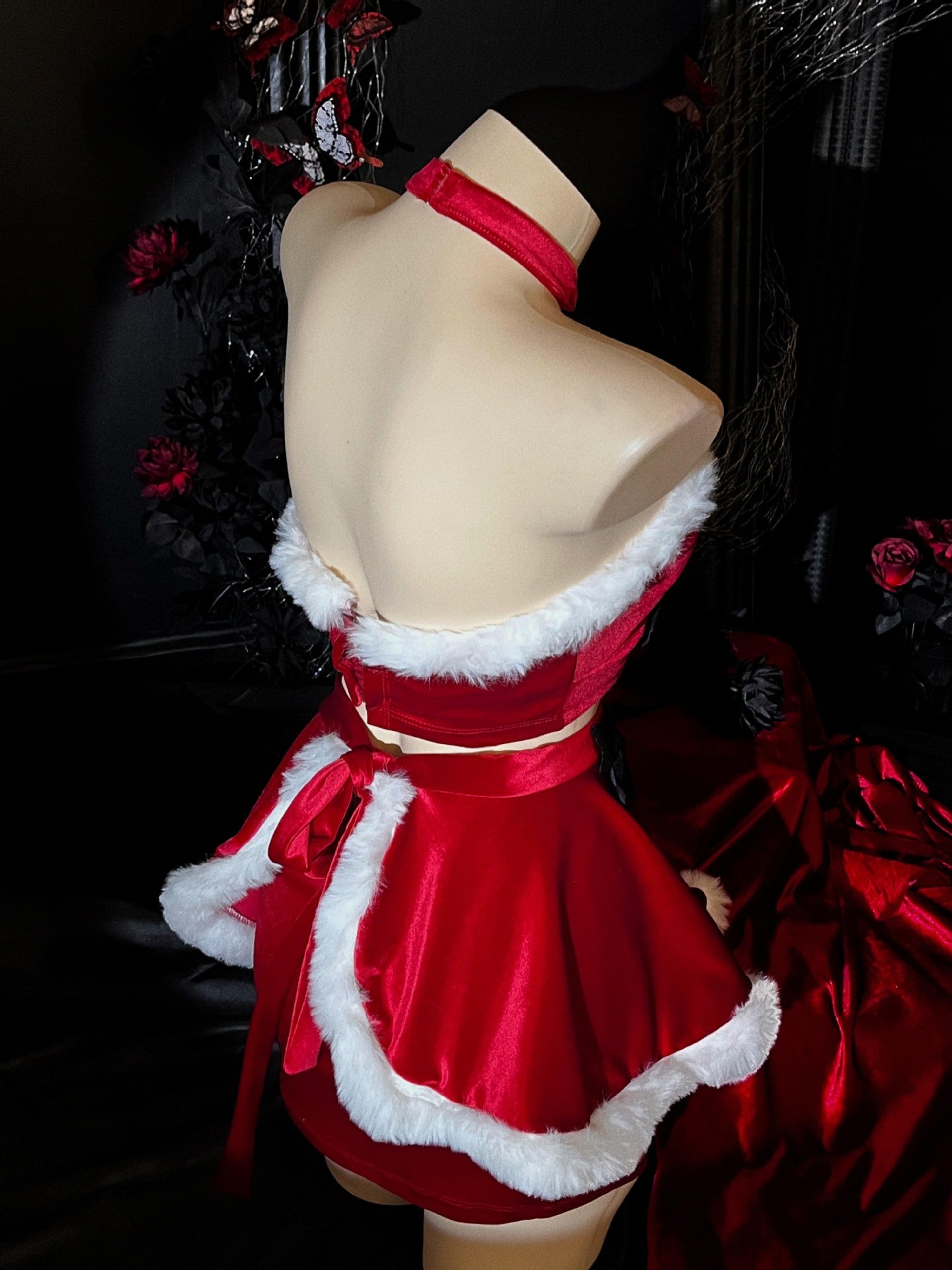 Velvet Christmas Style Skirt Suit