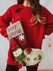 Christmas Sweater With Stocking Detail