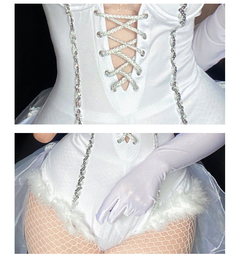 Christmas Halloween Bride Bunny Cosplay Bodysuit