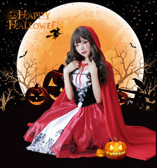 Red Riding Hood Cosplay Costume Halloween Dress