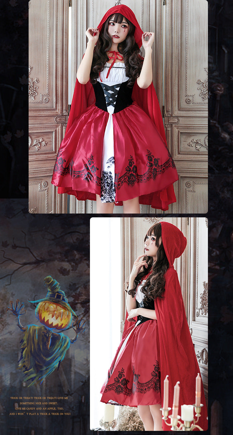 Red Riding Hood Cosplay Costume Halloween Dress