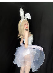 Christmas Halloween Bride Bunny Cosplay Bodysuit