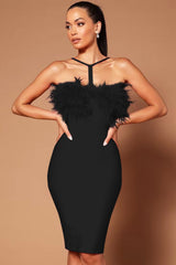 Low-Cut Halter Neck Dress