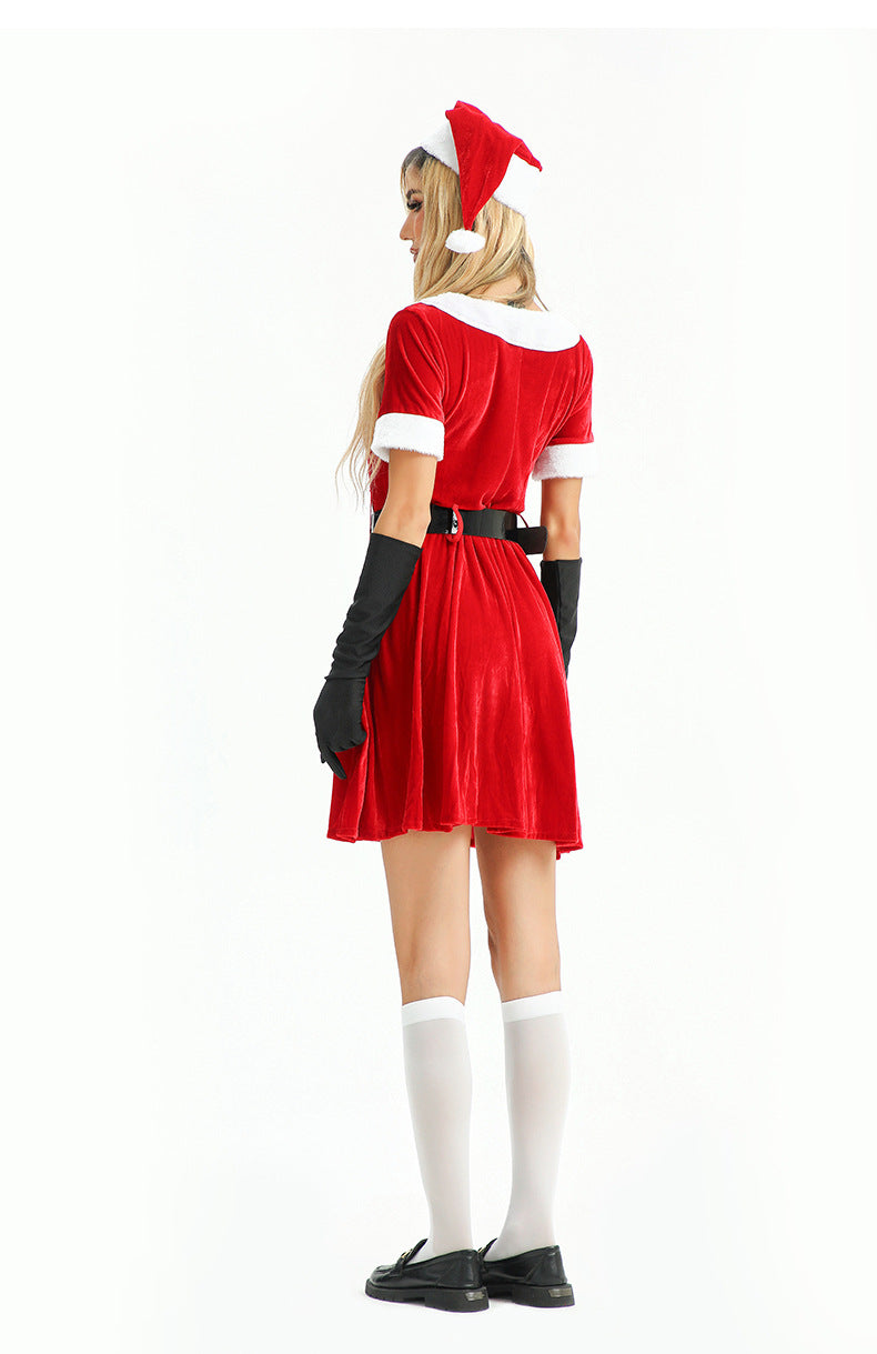 Vestido rojo de cosplay navideño