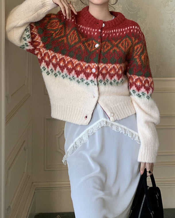 Christmas Knitted Cardigan Sweater Jacket