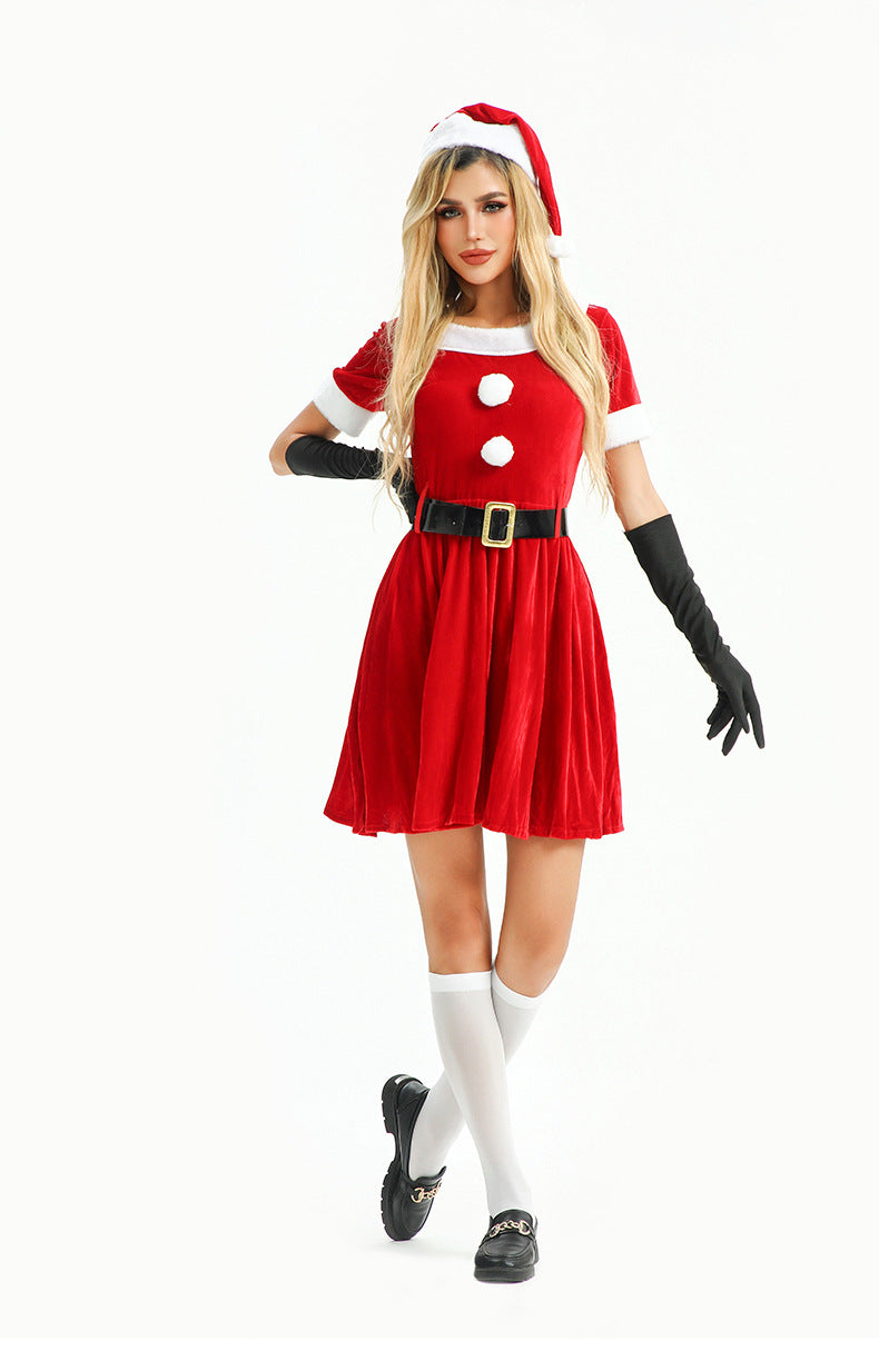 Vestido rojo de cosplay navideño