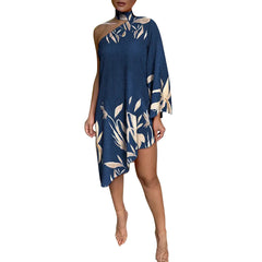 Printed One Shoulder Dress