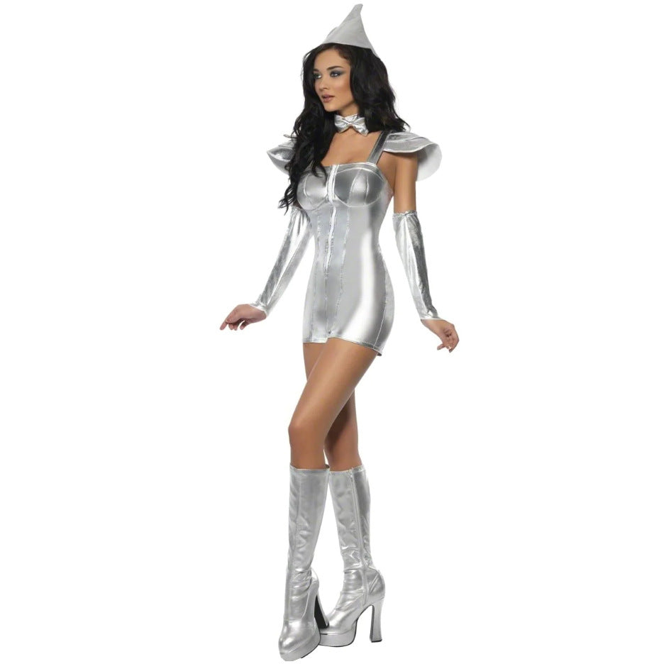 Halloween Anime Planet Silver Tin Man Cosplay Costume