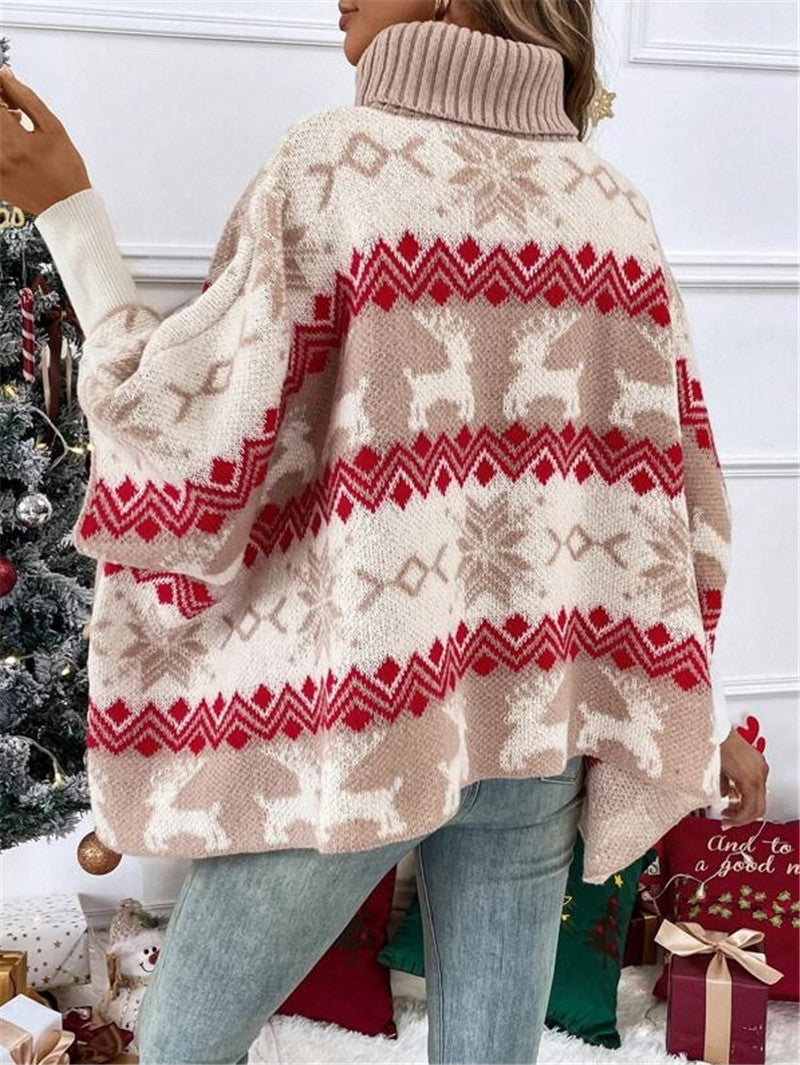 Rollkragenpullover mit Weihnachtsmotiv