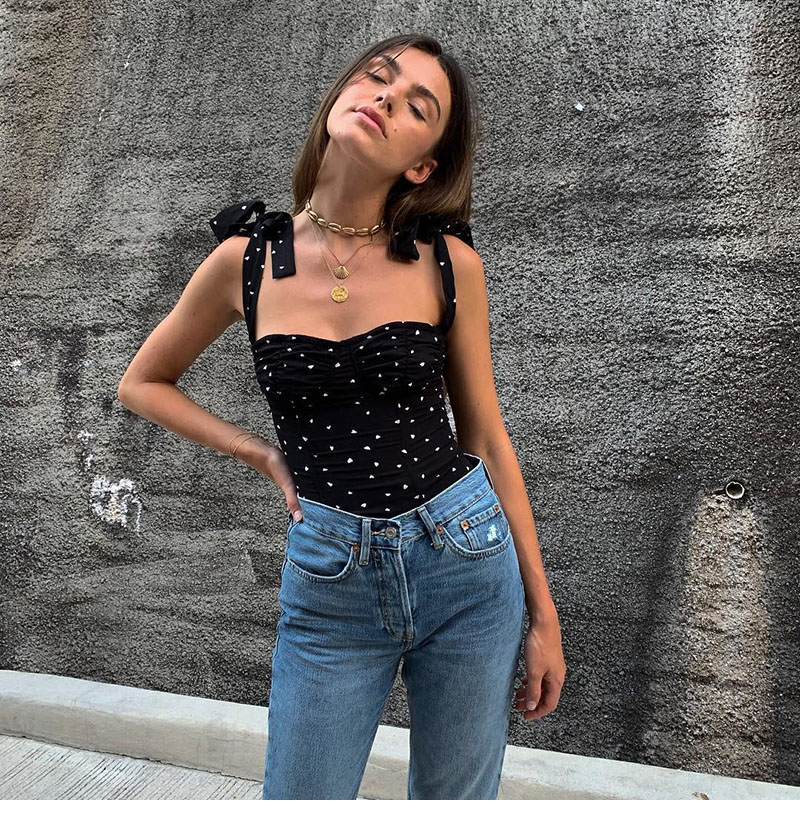 Polka Dot Print Top