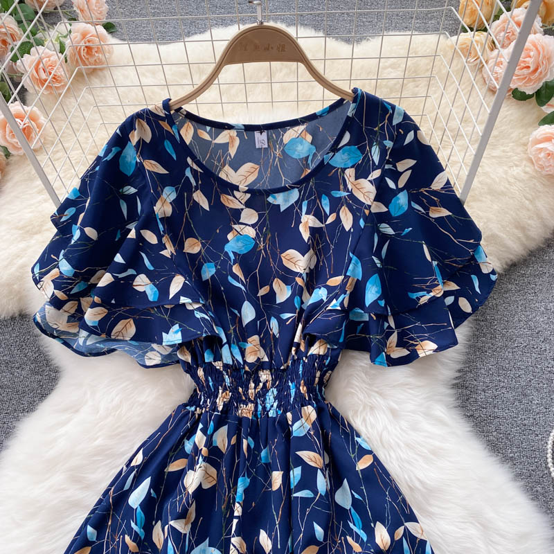 Cute Floral A Line Dress Dress