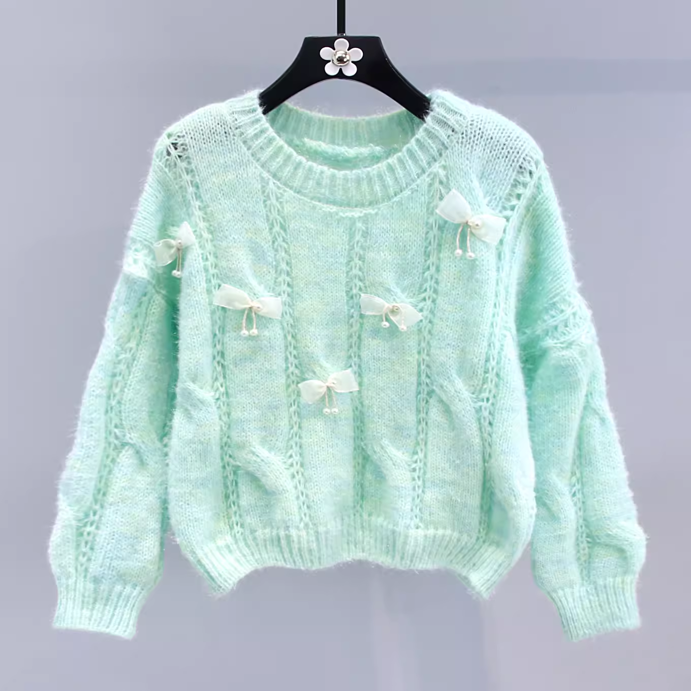 Women's autumn and winter bow sweater