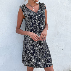 Casual Sling Dress Leopard Dress