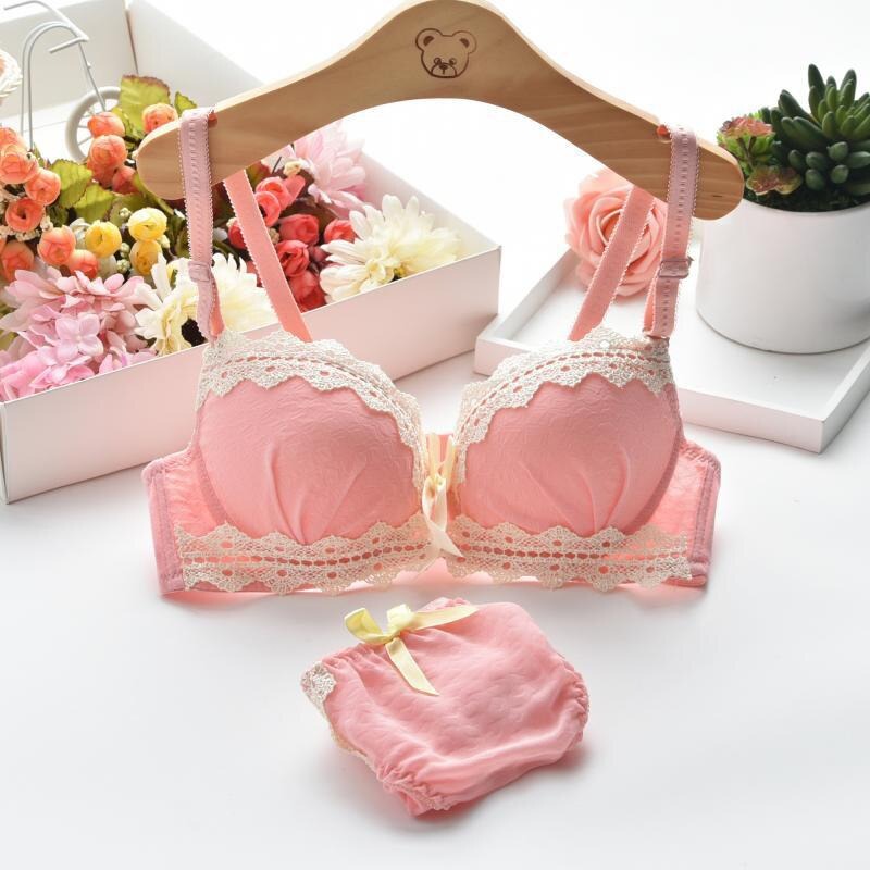 Lace Push Up Bra And Underwear Set