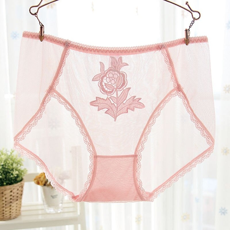 Transparent Hollow Out Net Lace Underpants